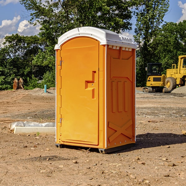 what is the expected delivery and pickup timeframe for the portable toilets in Woodland Beach